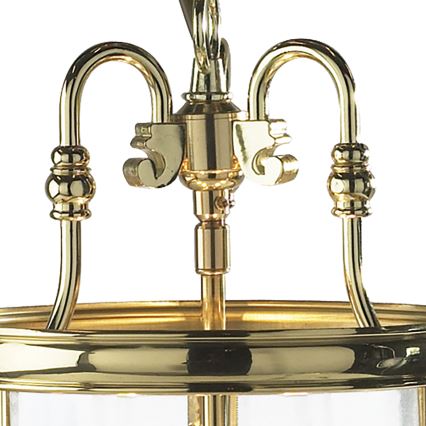 Där Lighting LAM0340 - Πολυέλαιος σε αλυσίδα LAMBETH 3xE14/60W/230V, φινίρισμα ορείχαλκου