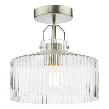 Där Lighting LEN4846 - Επιφανειακό φωτιστικό οροφής LENKA 1xE27/60W/230V ματ χρώμιο
