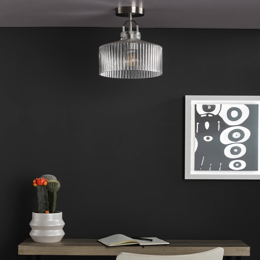 Där Lighting LEN4846 - Επιφανειακό φωτιστικό οροφής LENKA 1xE27/60W/230V ματ χρώμιο