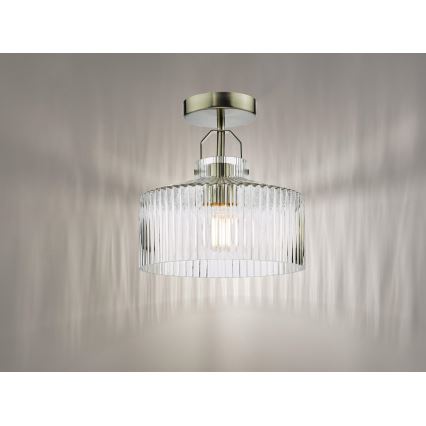 Där Lighting LEN4846 - Επιφανειακό φωτιστικό οροφής LENKA 1xE27/60W/230V ματ χρώμιο