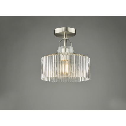 Där Lighting LEN4846 - Επιφανειακό φωτιστικό οροφής LENKA 1xE27/60W/230V ματ χρώμιο