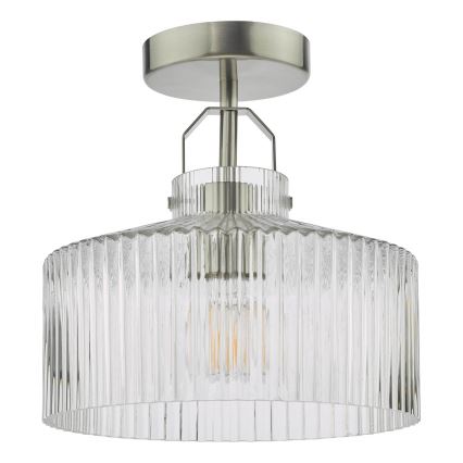 Där Lighting LEN4846 - Επιφανειακό φωτιστικό οροφής LENKA 1xE27/60W/230V ματ χρώμιο