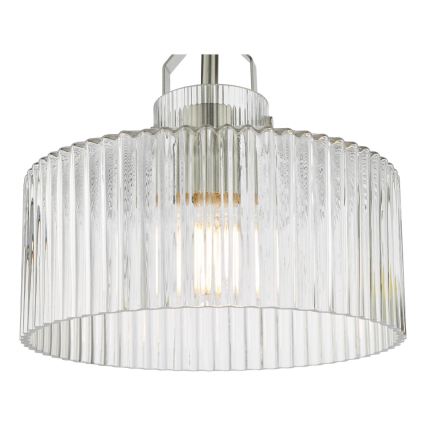 Där Lighting LEN4846 - Επιφανειακό φωτιστικό οροφής LENKA 1xE27/60W/230V ματ χρώμιο