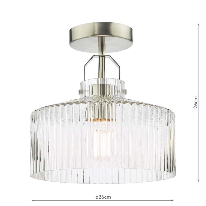 Där Lighting LEN4846 - Επιφανειακό φωτιστικό οροφής LENKA 1xE27/60W/230V ματ χρώμιο