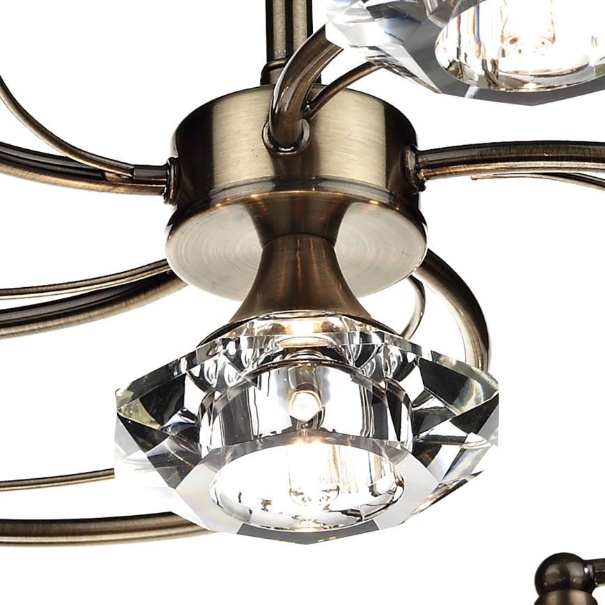 Där Lighting LUT0675 - Επιφανειακό φωτιστικό οροφής LUTHER 6xG9/40W/230V, μπρούτζινο φινίρισμα