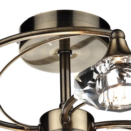 Där Lighting LUT0675 - Επιφανειακό φωτιστικό οροφής LUTHER 6xG9/40W/230V, μπρούτζινο φινίρισμα