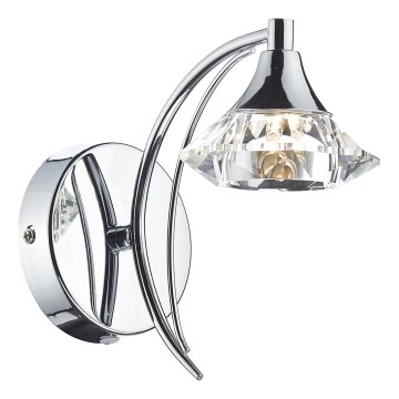 Där Lighting LUT0750 - Επιτοίχιο φωτιστικό LUTHER 1xG9/40W/230V γυαλιστερό χρώμιο