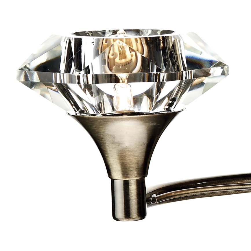 Där Lighting LUT0975 - Επιτοίχιο φωτιστικό LUTHER 2xG9/40W/230V μπρούτζινο