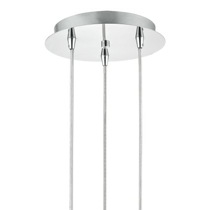 Där Lighting LYA0350 - Κρεμαστό φωτιστικό LYALL με καλώδιο 3xG9/40W/230V γυαλιστερό χρώμιο