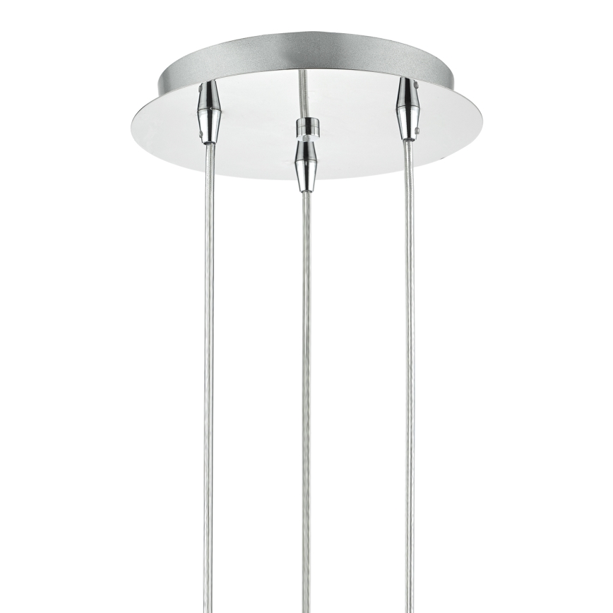 Där Lighting LYA0350 - Κρεμαστό φωτιστικό LYALL με καλώδιο 3xG9/40W/230V γυαλιστερό χρώμιο
