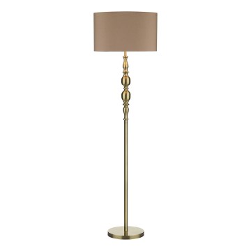 Där Lighting MAD4975 - Επιδαπέδιο φωτιστικό MADRID 1xE27/60W/230V καφέ/ορείχαλκο
