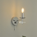 Där Lighting OLE0750 - Επιτοίχιο φωτιστικό OLEANA 1xE14/40W/230V γυαλιστερό χρώμιο