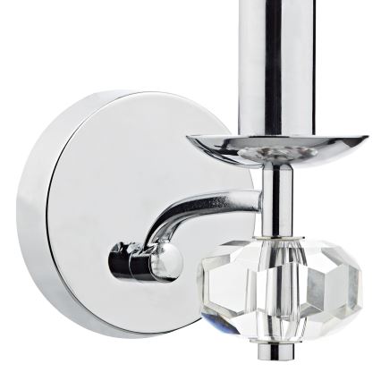 Där Lighting OLE0750 - Επιτοίχιο φωτιστικό OLEANA 1xE14/40W/230V γυαλιστερό χρώμιο