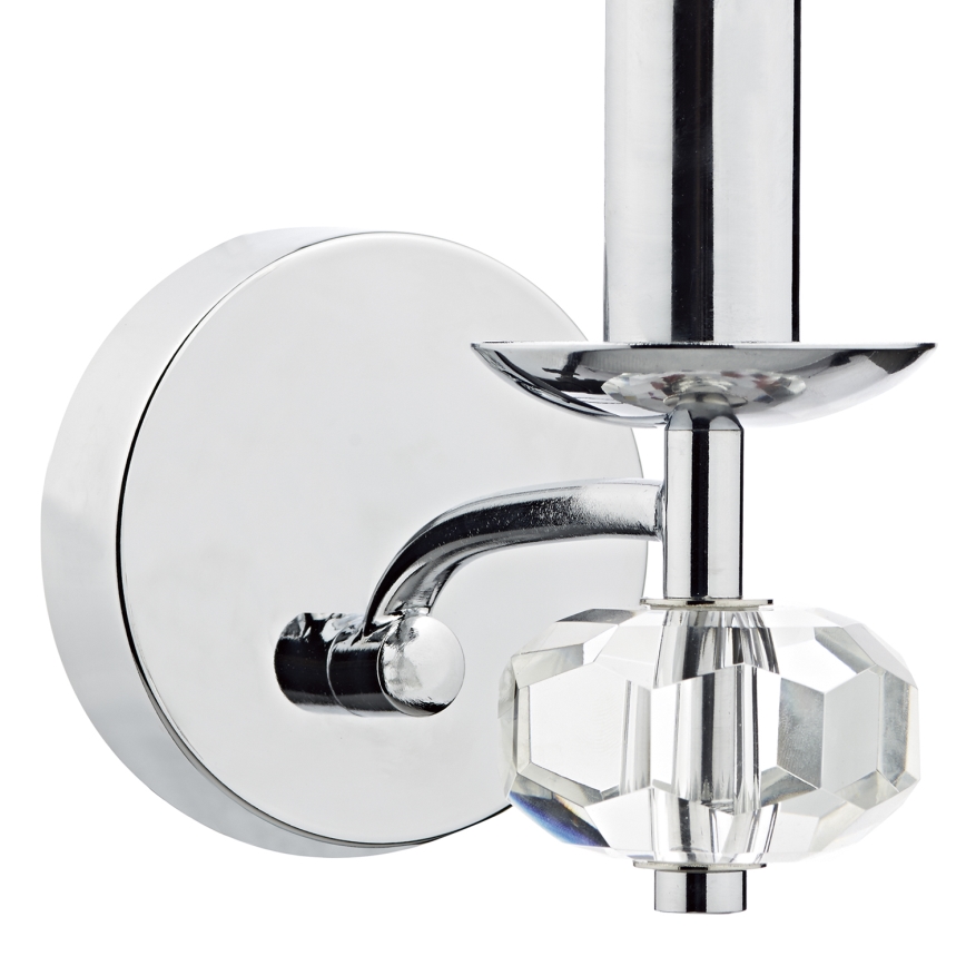 Där Lighting OLE0750 - Επιτοίχιο φωτιστικό OLEANA 1xE14/40W/230V γυαλιστερό χρώμιο