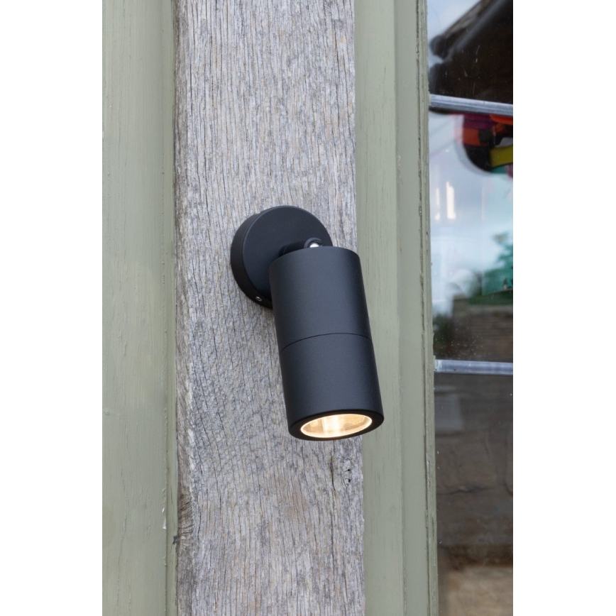Där Lighting ORT0722 - LED εξωτερικό επιτοίχιο σποτ φωτιστικό ORTEGA 1xGU10/5W/230V IP65 μαύρο