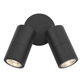 Där Lighting ORT0922 - Εξωτερικό επιτοίχιο φωτιστικό-προβολέας LED ORTEGA 2xGU10/5W/230V IP65 μαύρο