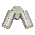 Där Lighting ORT0968 - LED εξωτερικό επιτοίχιο σποτ ORTEGA 2xGU10/5W/230V IP65 γυαλιστερό χρώμιο