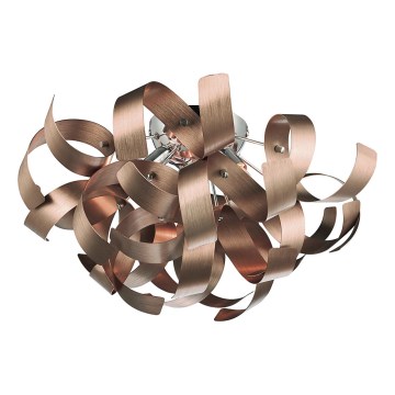 Där Lighting RAW0464 - Φωτιστικό οροφής RAWLEY 4xG9/25W/230V χάλκινο