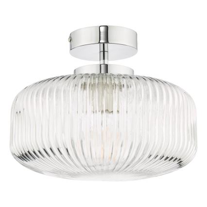 Där Lighting RIV5208 - Επιφανειακό φωτιστικό οροφής RIVA για μπάνιο 1xE27/60W/230V IP44 γυαλιστερό χρώμιο
