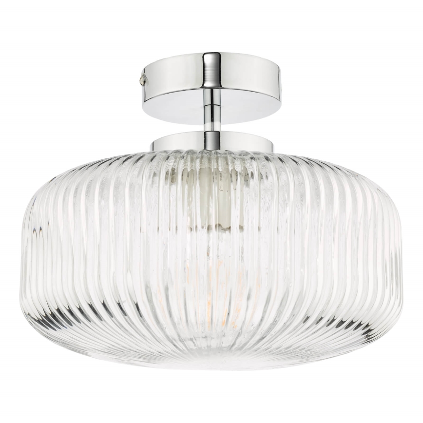 Där Lighting RIV5208 - Επιφανειακό φωτιστικό οροφής RIVA για μπάνιο 1xE27/60W/230V IP44 γυαλιστερό χρώμιο