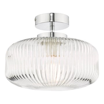 Där Lighting RIV5208 - Επιφανειακό φωτιστικό οροφής RIVA για μπάνιο 1xE27/60W/230V IP44 γυαλιστερό χρώμιο