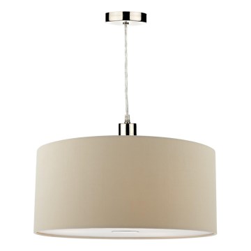 Där Lighting RON6529 - Κρεμαστό φωτιστικό RONDA με καλώδιο 1xE27/60W/230V μαύρο/μπεζ