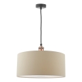 Där Lighting RON6529 - Κρεμαστό φωτιστικό RONDA με καλώδιο 1xE27/60W/230V μπεζ