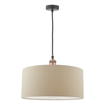 Där Lighting RON6529 - Κρεμαστό φωτιστικό RONDA με καλώδιο 1xE27/60W/230V μπεζ
