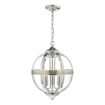 Där Lighting VAN0338 - Πολυέλαιος σε αλυσίδα VANESSA 3xE14/40W/230V γυαλιστερό χρώμιο