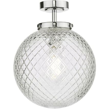 Där Lighting WAY0150 - Φωτιστικό οροφής μπάνιου WAYNE 1xE27/40W/230V IP44 Ø 25 cm γυαλιστερό χρώμιο