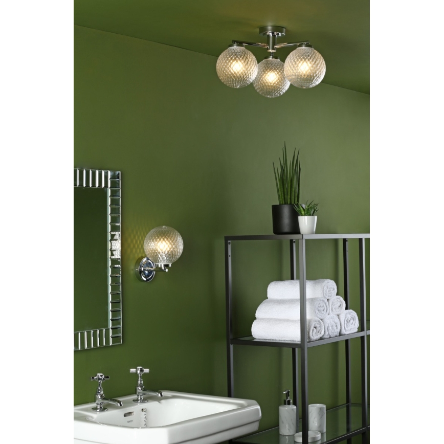 Där Lighting WAY0750 - Επιτοίχιο φωτιστικό μπάνιου WAYNE 1xG9/3W/230V IP44 γυαλιστερό χρώμιο