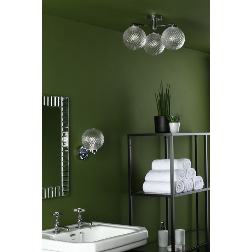 Där Lighting WAY0750 - Επιτοίχιο φωτιστικό μπάνιου WAYNE 1xG9/3W/230V IP44 γυαλιστερό χρώμιο