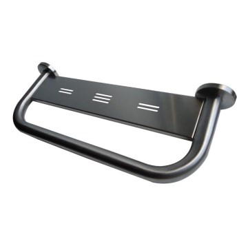 Λαβή με ράφι 58x8 cm, ανοξείδωτο ατσάλι/ασημί