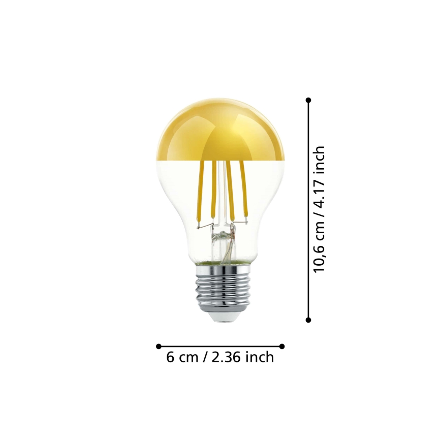 Λάμπα LED ανεστραμμένου καθρέπτη A60 E27/7,3W/230V 2700K - Eglo 110031