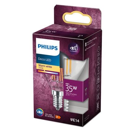 Λάμπα LED ανεστραμμένου καθρέπτου DECO Philips P45 E14/4W/230V 2700K