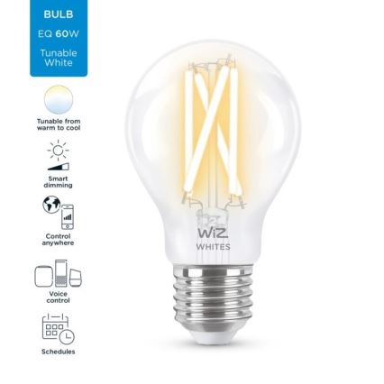 Λάμπα LED Dimmable FILAMENT A60 E27/6,7W/230V 2700-6500K CRI 90 Wi-Fi - WiZ