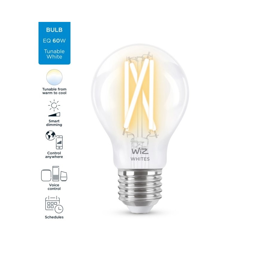 Λάμπα LED Dimmable FILAMENT A60 E27/6,7W/230V 2700-6500K CRI 90 Wi-Fi - WiZ