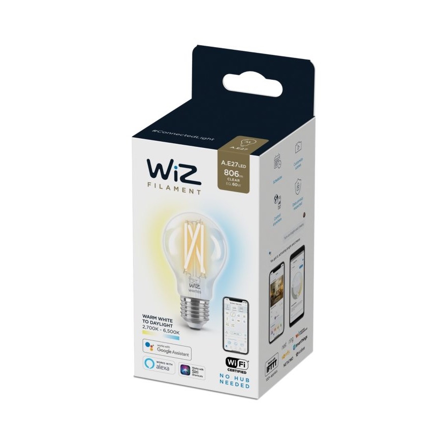 Λάμπα LED Dimmable FILAMENT A60 E27/6,7W/230V 2700-6500K CRI 90 Wi-Fi - WiZ