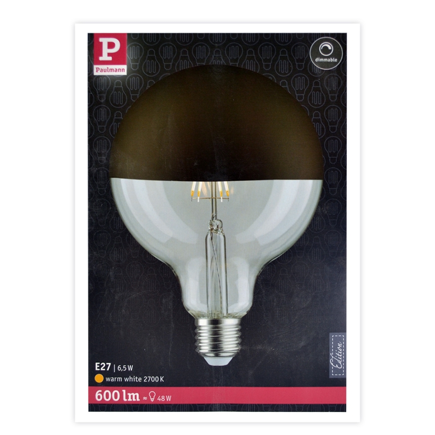 Λάμπα LED Dimmable ανεστραμμένου καθρέπτη G125 E27/6,5W/230V 2700K - Paulmann 28679