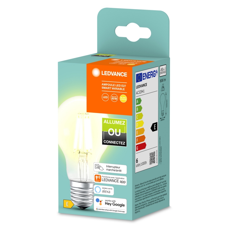 Λάμπα LED Dimmable SMART+ A60 E27/6W/230V 2700K - Ledvance