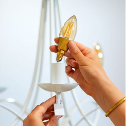 Λάμπα LED Dimmable VINTAGE FILAMENT C35 E14/4,9W/230V 2000-5000K CRI 90 Wi-Fi - WiZ