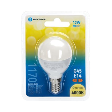 Λάμπα LED G45 E14/12W/230V 4000K - Aigostar