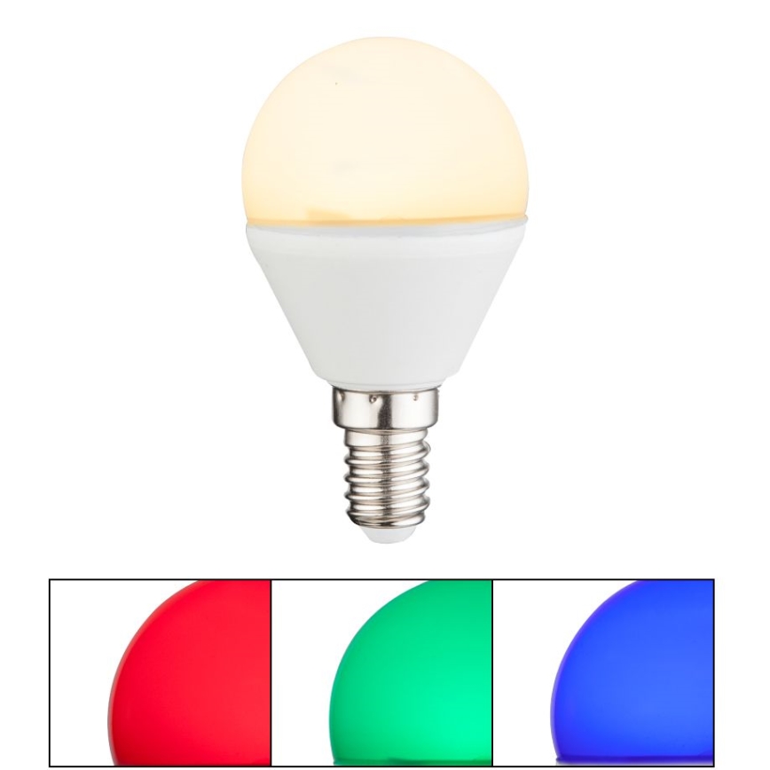 Λάμπα LED RGBW Dimmable E14/4,9W/230V 2700K + τηλεχειριστήριο - Globo
