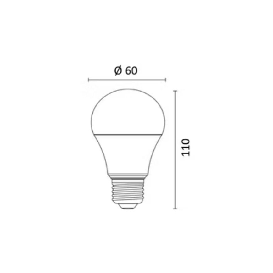 Λάμπα LED RGBW Dimmable E27/8,5W/230V 3000-6500K Wi-Fi - Reality