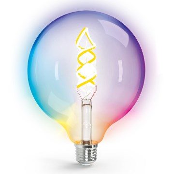 Λάμπα LED RGBW Dimmable FILAMENT MESH Smart G125 E27/4,9W/230V 2700K - Aigostar