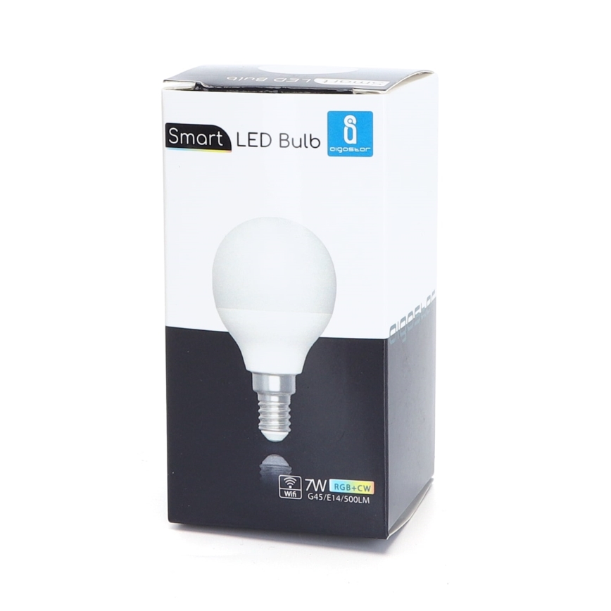 Λάμπα LED RGBW Dimmable G45 E14/7W/230V 3000-6500K Wi-Fi - Aigostar