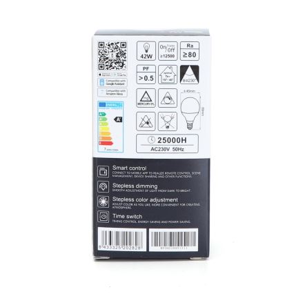 Λάμπα LED RGBW Dimmable G45 E14/7W/230V 3000-6500K Wi-Fi - Aigostar