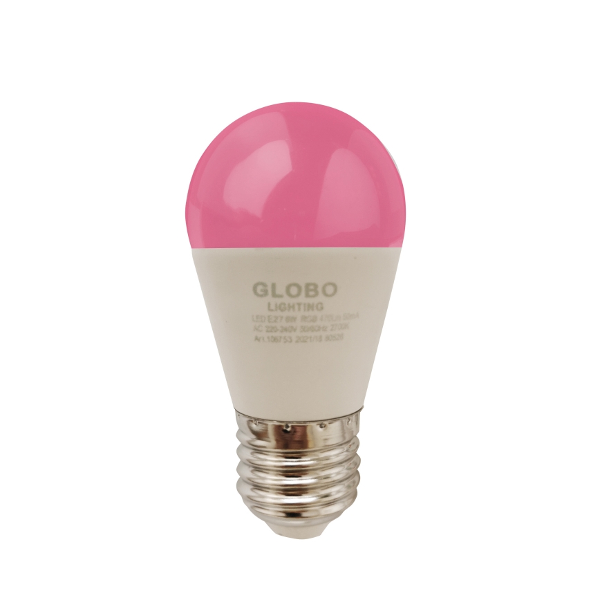 Λάμπα LED RGBW Dimmable E27/6W/230V 3000K + τηλεχειριστήριο - Globo
