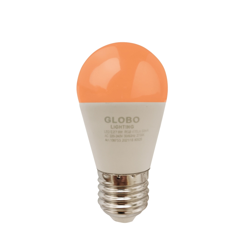 Λάμπα LED RGBW Dimmable E27/6W/230V 3000K + τηλεχειριστήριο - Globo