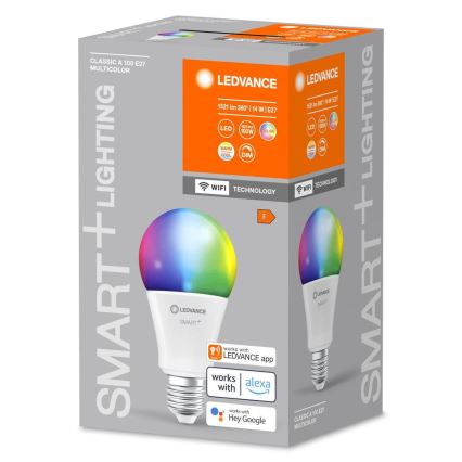 Λάμπα LED RGBW Dimmable SMART+ E27/14W/230V 2700-6500K Wi-Fi - Ledvance